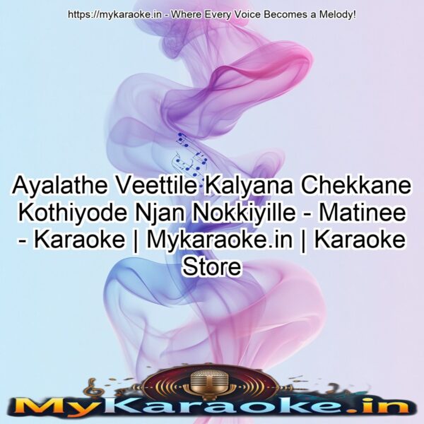 Ayalathe Veettile Kalyana Chekkane Kothiyode Njan Nokkiyille - Matinee - Karaoke | Mykaraoke.in | Karaoke Store