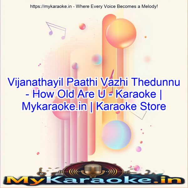 Vijanathayil Paathi Vazhi Thedunnu - How Old Are U - Karaoke | Mykaraoke.in | Karaoke Store