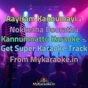 Aayiram Kannumayi - Nokketha Doorathu Kannumnattu  Karaoke - Get Super Karaoke Track from Mykaraoke.in