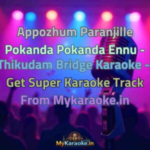 Appozhum Paranjille Pokanda Pokanda Ennu - Thikudam Bridge  Karaoke - Get Super Karaoke Track from Mykaraoke.in