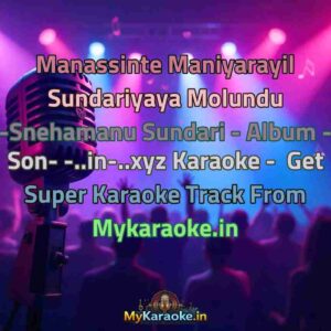Manassinte Maniyarayil Sundariyaya Molundu -Snehamanu Sundari - Album - Son- -..in-..xyz  Karaoke - Get Super Karaoke Track from Mykaraoke.in