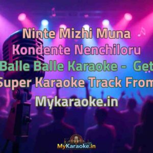 Ninte Mizhi Muna Kondente Nenchiloru Balle Balle  Karaoke - Get Super Karaoke Track from Mykaraoke.in